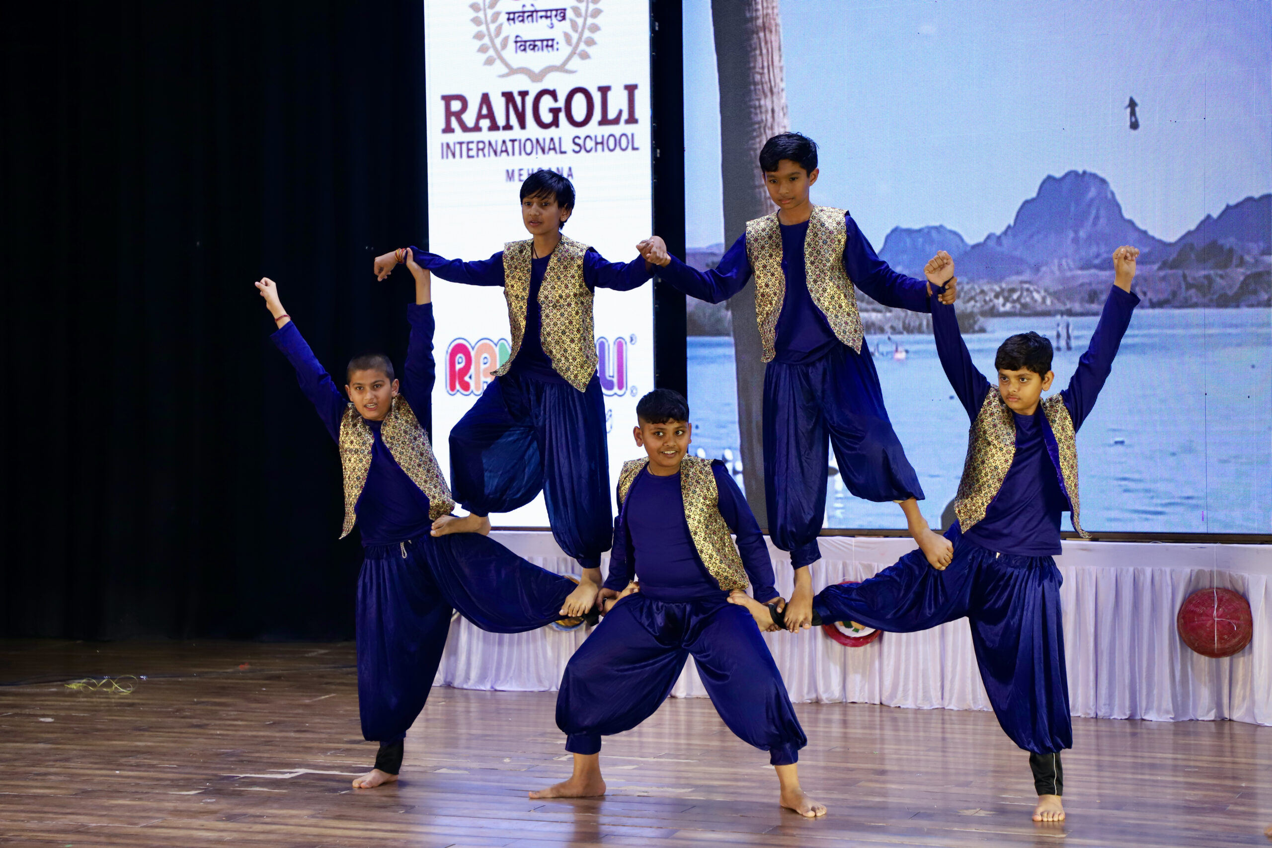 Boys performing at CBSE Schools in Mehsana