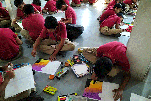Drawing competition activity | CBSE Schools in Mehsana