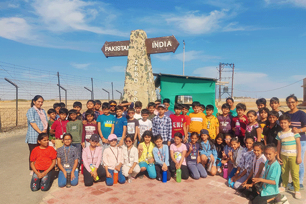 Nadabet visit with students of RIS Mehsana